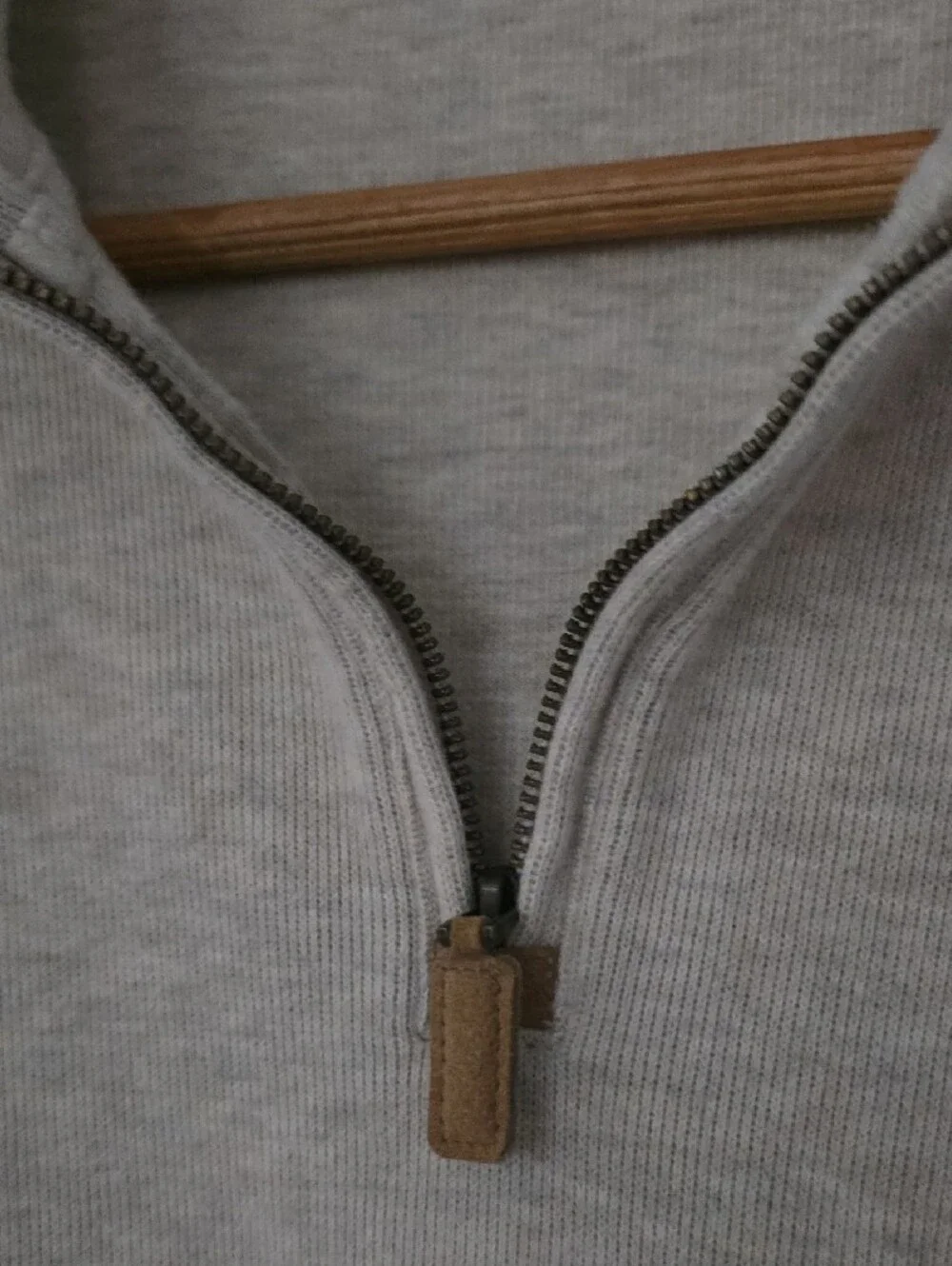 Polo by Ralph Lauren Oatmeal Half-Zip Sweater with Green Pony